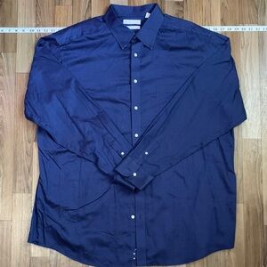 Roundtree & Yorke Navy Button-Down Shirt